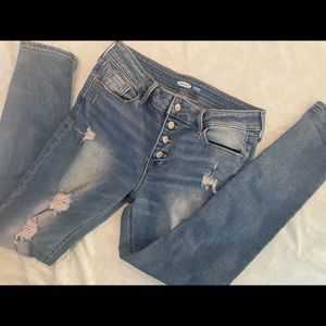 Distressed Rockstar Super Skinny Jeans